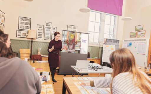 We learn together in a friendly, relaxed workshop space
